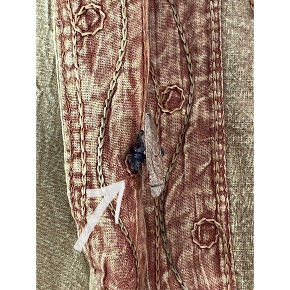 Vintage Orvis Kantha Jacket Womens Small Embroidered Elephant Lagenlook Artsy - Picture 16 of 16